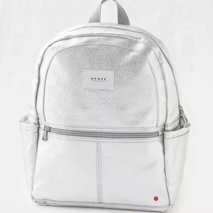 State Kane Backpack in Metallic Silver